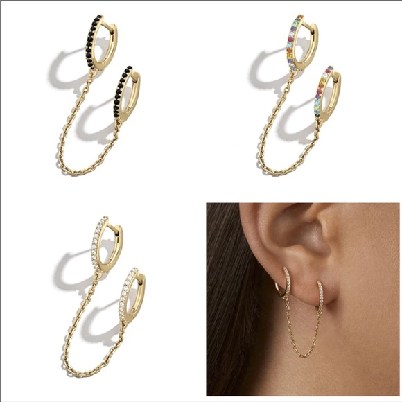 Double hole earring - Picture 2 of 11
